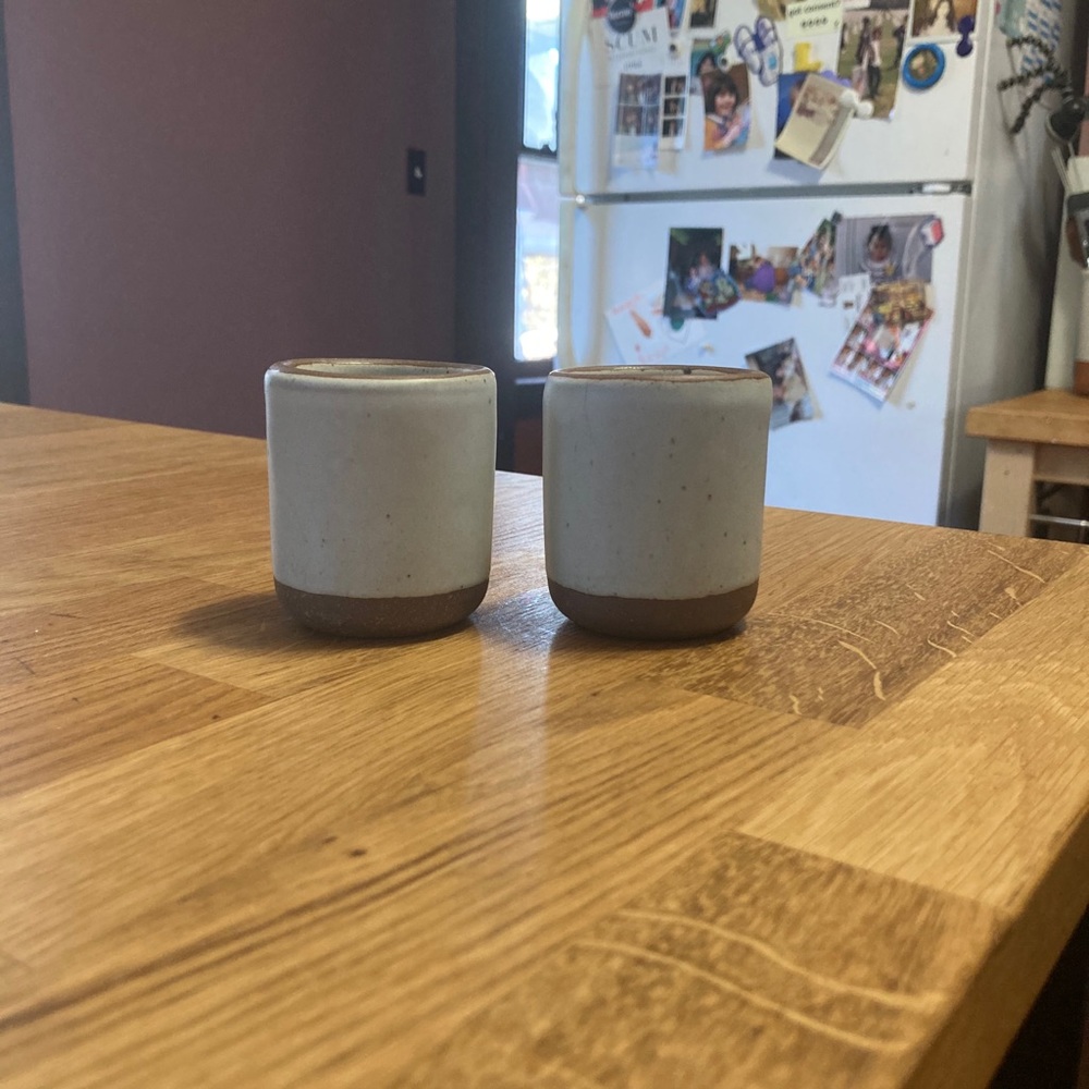 East fork pottery old eggshell toddler cups